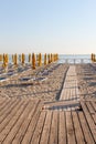 Empty bathing establishment, early in the morning Royalty Free Stock Photo