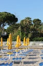 Empty bathing establishment, early in the morning Royalty Free Stock Photo