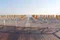 Empty bathing establishment, early in the morning Royalty Free Stock Photo