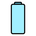 Empty battery icon color outline vector Royalty Free Stock Photo
