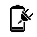 Empty battery vector icon