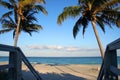 Empty beach in Miami Royalty Free Stock Photo