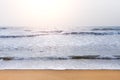 Empty beach background with Copy space. Beautiful sea wave on the beach of Sri Lanka. travel and Summer concept Royalty Free Stock Photo