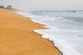 Empty beach background with Copy space. Beautiful sea wave on the beach of Sri Lanka. travel and Summer concept Royalty Free Stock Photo