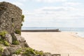 The empty Beach of Barneville Carteret, Normandy, France Royalty Free Stock Photo