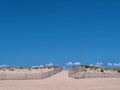 Empty beach and blue sky Royalty Free Stock Photo