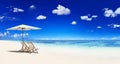Empty Beach with Blue Sky Royalty Free Stock Photo