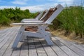 Empty Beach Chairs Overlooking the Ocean Royalty Free Stock Photo