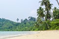 Empty Beach Clear Sand in Poncan Island Sibolga Indonesia Royalty Free Stock Photo