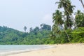 Empty Beach Clear Sand in Poncan Island Sibolga Indonesia