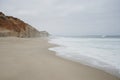 Empty beach on a cloudyd day Royalty Free Stock Photo