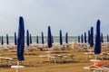 Empty beach early in the morning at the sea Royalty Free Stock Photo