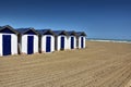 Beach huts at  the beach in Giulianova Royalty Free Stock Photo