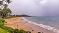 Empty beach of Kamaole Beach III park.