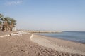 Empty beach near Red sea Royalty Free Stock Photo