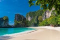 Empty beach at the popular tourist site of Thailand Royalty Free Stock Photo