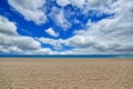 Empty Beach Shot with Sky Clouds and Sand in Maui Hawaii