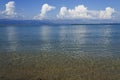 Empty beach in the summer day