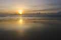 The empty Beach Sunset backdrop Royalty Free Stock Photo