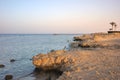 Empty beach at sunset, Marsa Alam, Egypt Royalty Free Stock Photo