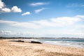 Empty beach in the town Tofo