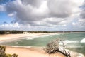 Empty beach in the town Tofo