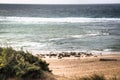 Empty beach in the town Tofo Royalty Free Stock Photo