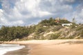 Empty beach in the town Tofo