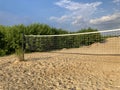 An empty beach volleyball court