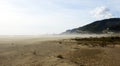 Empty beach on a windy day in Castelldefels Royalty Free Stock Photo