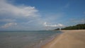 Empty beaches jut into the sea Royalty Free Stock Photo