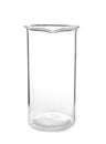 Empty beaker on white backgroun