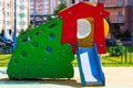 Empty beautiful slide on the playground Royalty Free Stock Photo