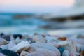 Empty beautiful stone beach Royalty Free Stock Photo