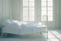 Empty bed on hospital ward. Interior of a hospital chamber Royalty Free Stock Photo