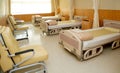 empty beds in hospital ward