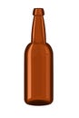 Empty beer bottle. Isolated.Empty beer bottle. Isolated. Illustration. Royalty Free Stock Photo