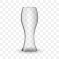 Empty beer glass isolated on transparent effect background