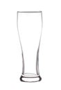 Empty beer glass isolated on white backgro Royalty Free Stock Photo