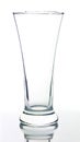 Empty beer glass isolated on white background. Royalty Free Stock Photo