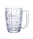 Empty beer mug glass isolated on white background Royalty Free Stock Photo