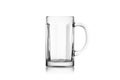 Empty beer mug glass isolated on a white background without glare. Reflection on the surface. Back light Royalty Free Stock Photo