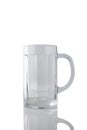 Empty beer mug glass transparent isolated on white background Royalty Free Stock Photo