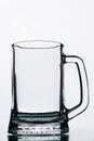 Empty beer mug on white background. Royalty Free Stock Photo