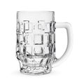 Empty beer stein isolated on white Royalty Free Stock Photo