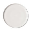 Empty beige ceramic plate isolated on white, top view Royalty Free Stock Photo