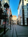 Empty Belgrade city street Royalty Free Stock Photo