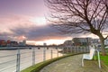 Empty bench at Shannon river