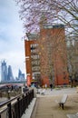 The empty bench on south bank london