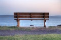 An empty bench at sunrise Royalty Free Stock Photo